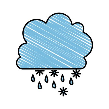 kar ve resim çizim bulut