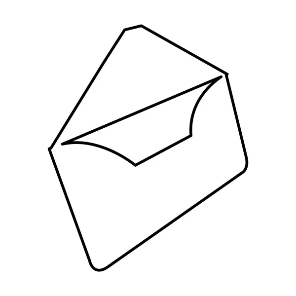 Imagem do ícone do pictograma do envelope da mensagem — Vetor de Stock
