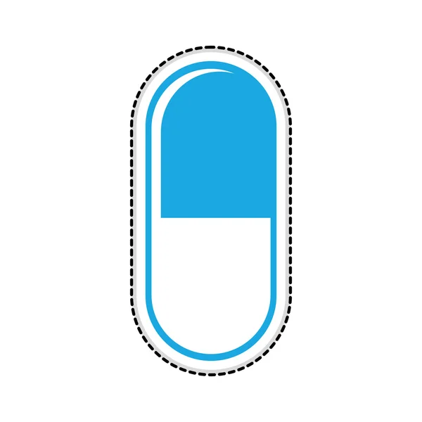Medicamento tableta o píldora icono imagen — Vector de stock