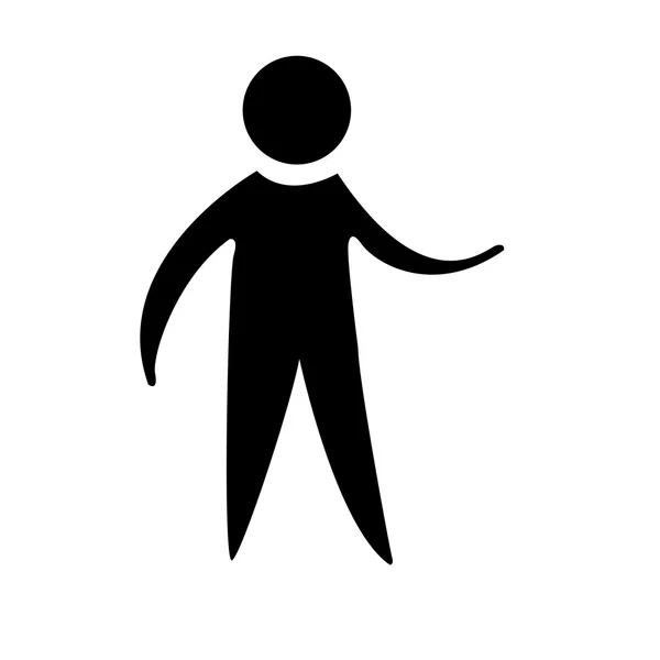 Obrázek ikony piktogramem osoby — Stockový vektor
