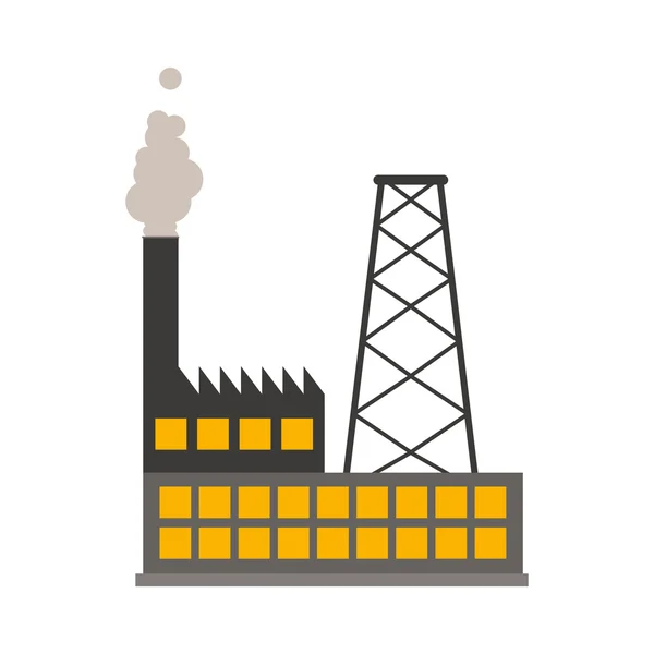 Przemysłowe fabryka ikona — Wektor stockowy