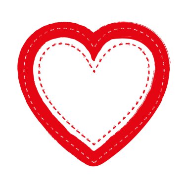 süslenmiş kalp karikatür simge görüntüsü