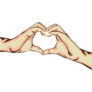 kalp jest resim yapma eller