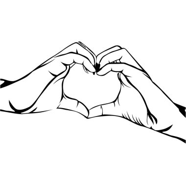 kalp jest resim yapma eller