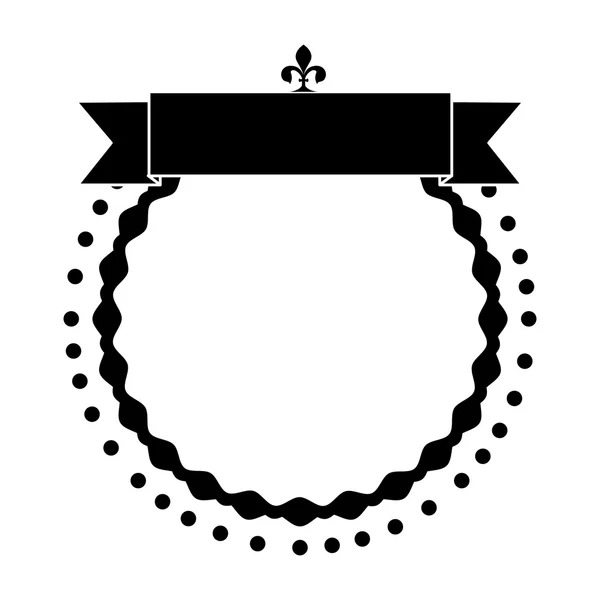 Embellished emblem or label icon image — Διανυσματικό Αρχείο