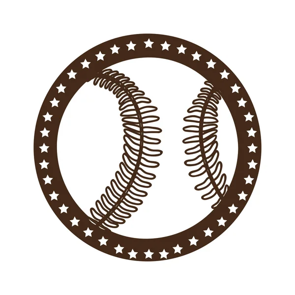 Ayık beyzbol amblem veya etiket simge görüntüsü — Stok Vektör
