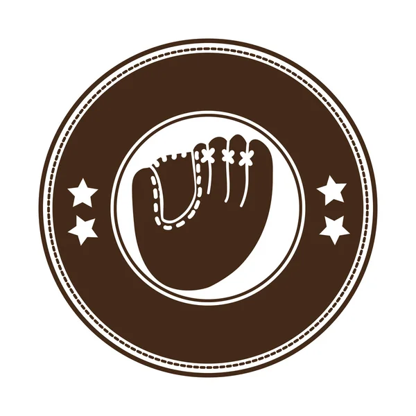 Sober baseball emblem or label icon image — Διανυσματικό Αρχείο