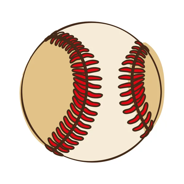 Bola de béisbol icono imagen — Vector de stock