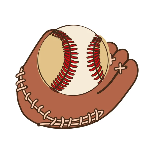 Imagen icono del guante de béisbol — Vector de stock