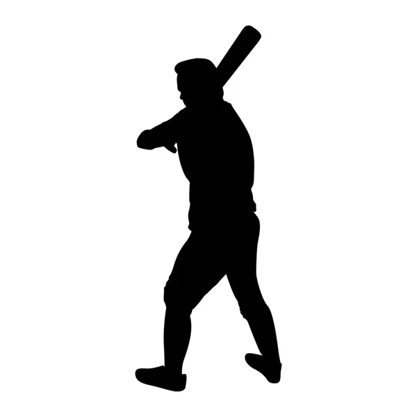 Honkbal speler pictogramafbeelding — Stockvector