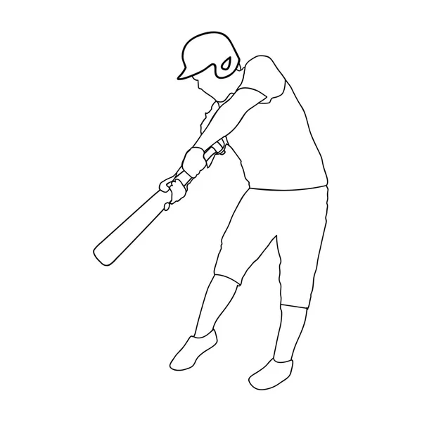 Icono del jugador de béisbol imagen — Vector de stock