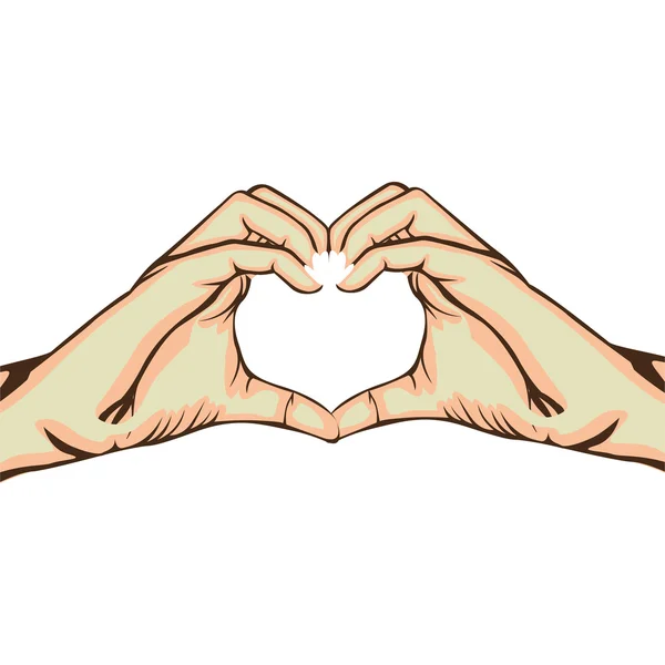 Hands making heart gesture image — Stockový vektor