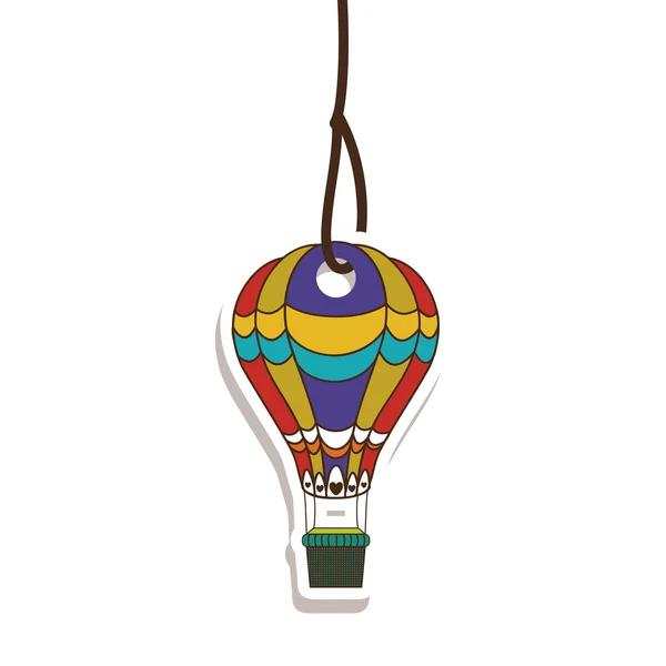 Imagem de ícone de etiqueta ou balão de ar quente — Vetor de Stock