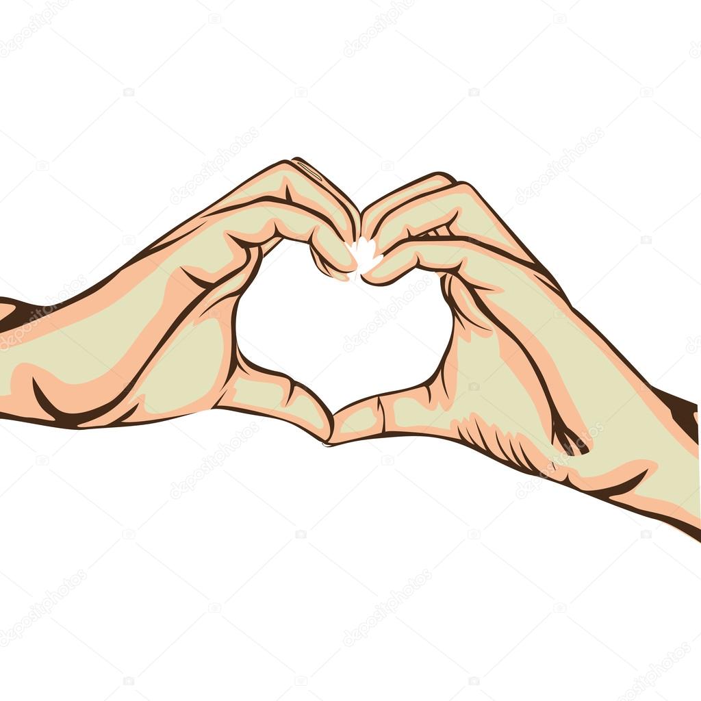 Hands making heart gesture image Stock Vector Image by ©grgroupstock #128264430 Hands making heart gesture image Stock Vector Image by ©grgroupstock #128264430
