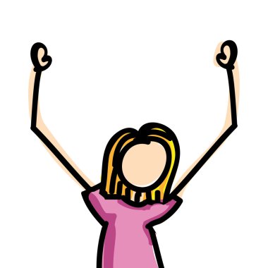 çizgi film kadın simge görüntüsü