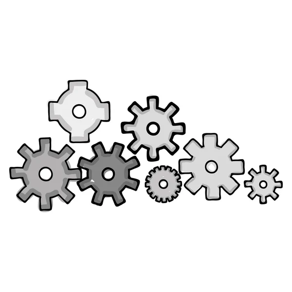 Gear cartoon icon image — Stock Vector