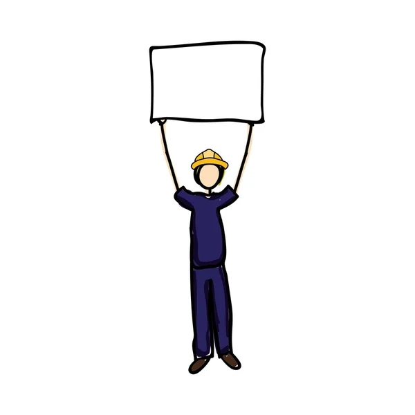 Construction engineer cartoon icon image — Stockový vektor