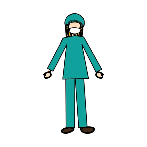 Medico medico cartoni animati icona immagine — Vettoriale Stock
