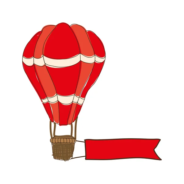 Hot air balloon cartoon icon image — Stock vektor