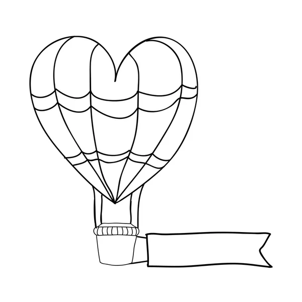 Hot air balloon cartoon icon image — ストックベクタ