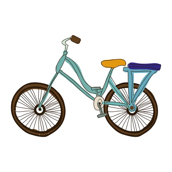 Fiets of fiets cartoon pictogramafbeelding — Stockvector