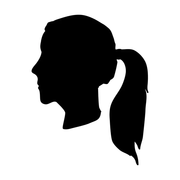 Obraz ikony profilu kobiety — Wektor stockowy