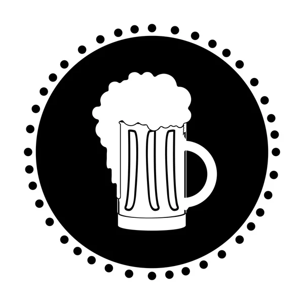 Bière icône en verre image — Image vectorielle