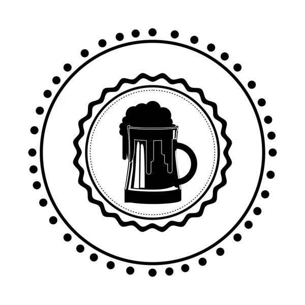 Bier glas pictogramafbeelding — Stockvector