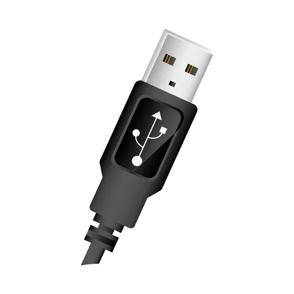 Image icône de câble USB — Image vectorielle