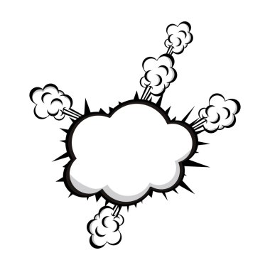 Pop art onomatopoeia konuşma balonu simgesini resim