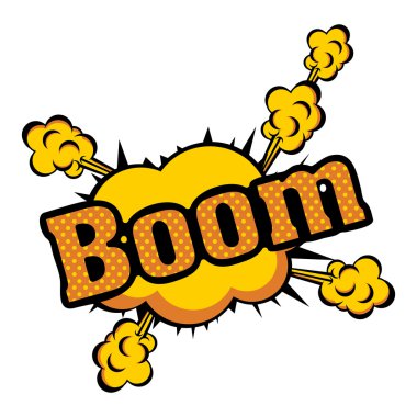 Pop art onomatopoeia konuşma balonu simgesini resim