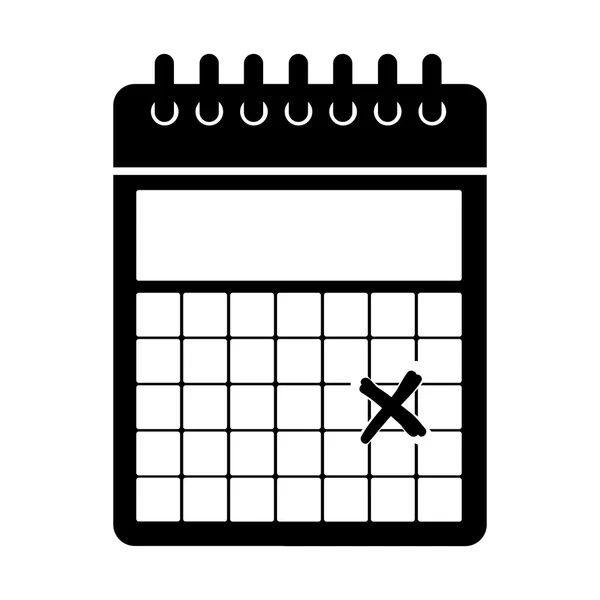 Obrázek ikony drátové kalendáře — Stockový vektor