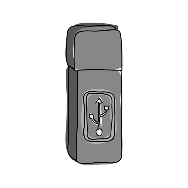Image de l'icône du lecteur USB — Image vectorielle
