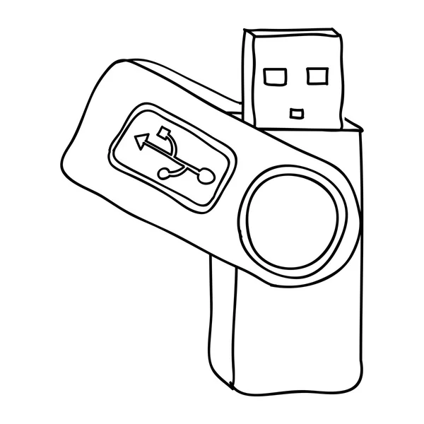 USB station pictogramafbeelding — Stockvector