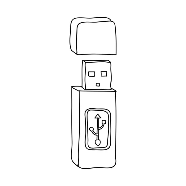 USB station pictogramafbeelding — Stockvector