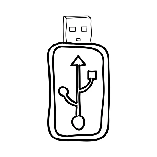 Image de l'icône du lecteur USB — Image vectorielle