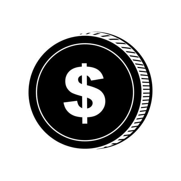 Obraz ikony monety pieniężnych — Wektor stockowy