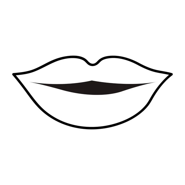 Lippen cartoon pictogramafbeelding — Stockvector