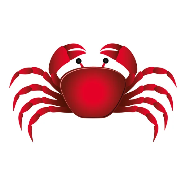 Imagem de ícone de caranguejo único — Vetor de Stock