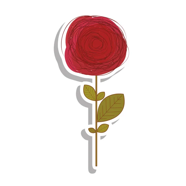 Kényes virág rajz ikon kép — Stock Vector