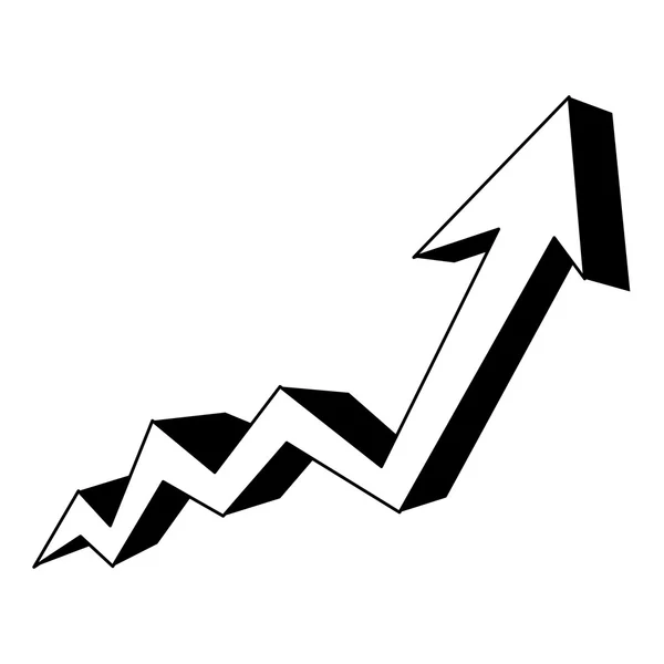 Grap growth arrow icon image — Stock Vector