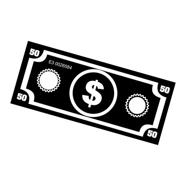 Geld bill pictogramafbeelding — Stockvector