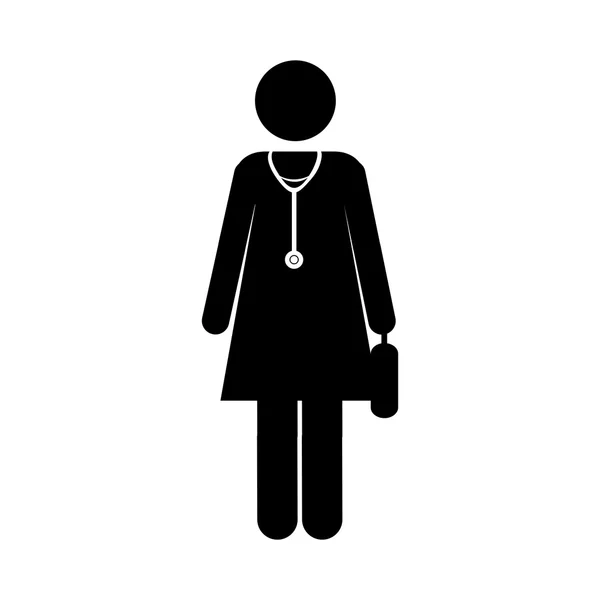 Female medical doctor icon image — Stock Vector