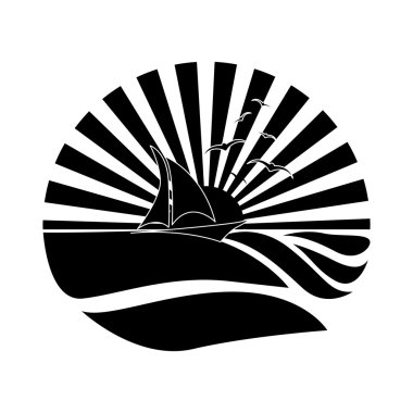 amblem stil tropik ada simge görüntüsü