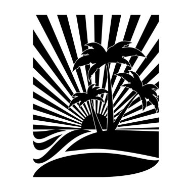 amblem stil tropik ada simge görüntüsü