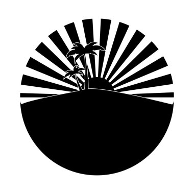 amblem stil tropik ada simge görüntüsü