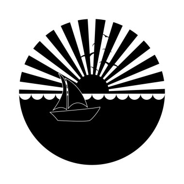 amblem stil tropik ada simge görüntüsü