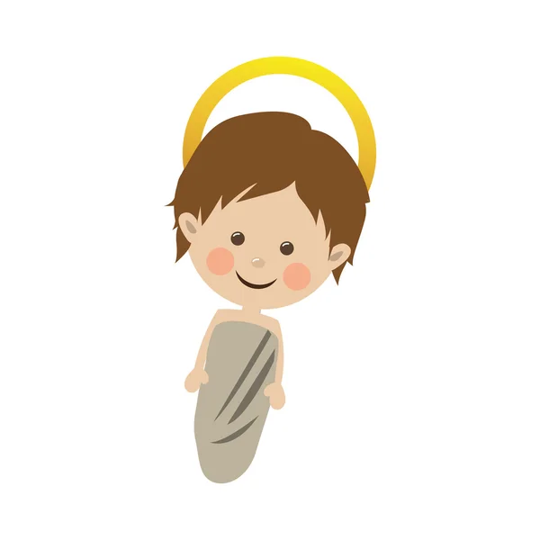 Imagen joven icono de Jesús — Vector de stock