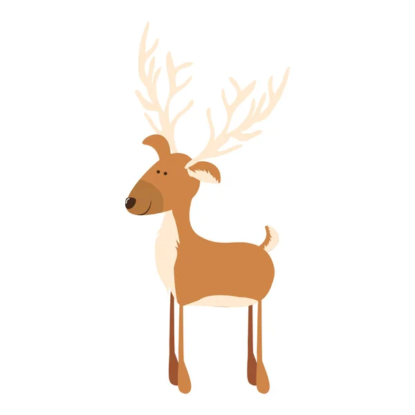 Imagen icono de dibujos animados de ciervos — Archivo Imágenes Vectoriales