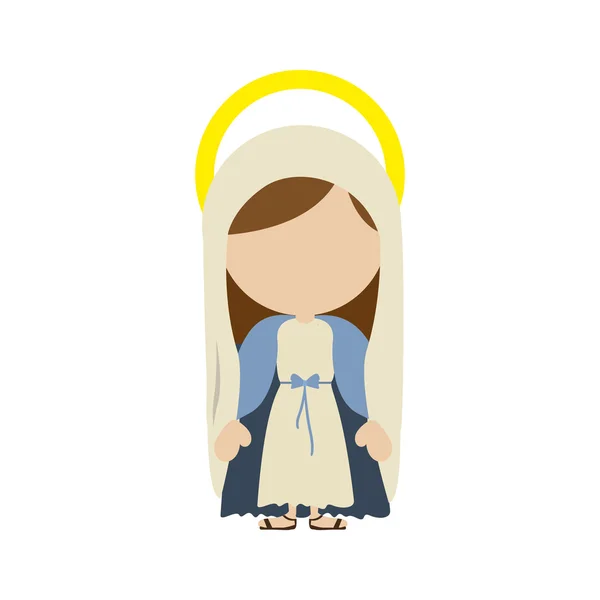 Virgen María icono imagen — Vector de stock